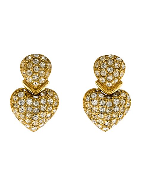 dior heart earrings